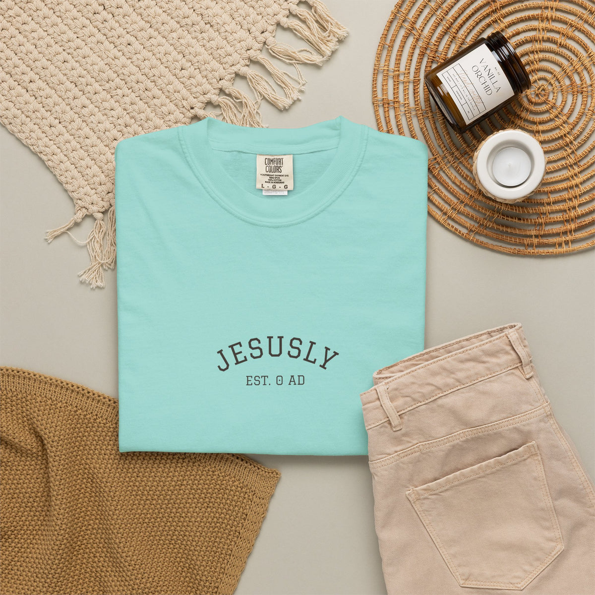 His Mercies Are New Every Morning Back Print Tee | Comfort Colors Christian Shirt