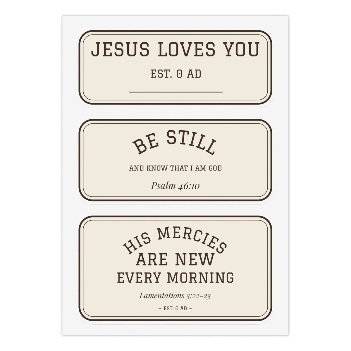 Jesus Loves You Sticker Pack | 3 Christian Kiss-Cut Stickers – Free US Shipping