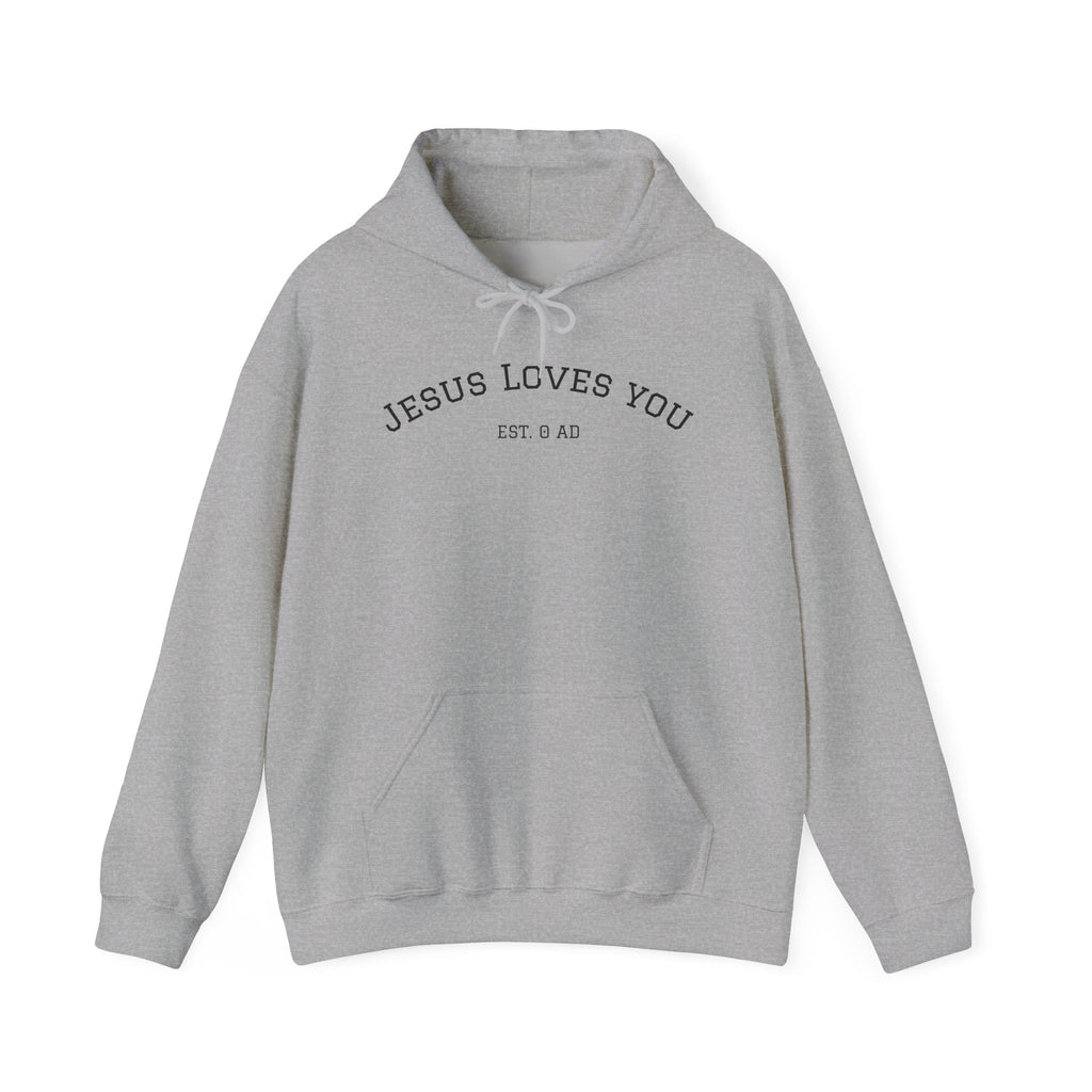 Jesus Loves You Hoodie — Minimal Christian Faith Pullover