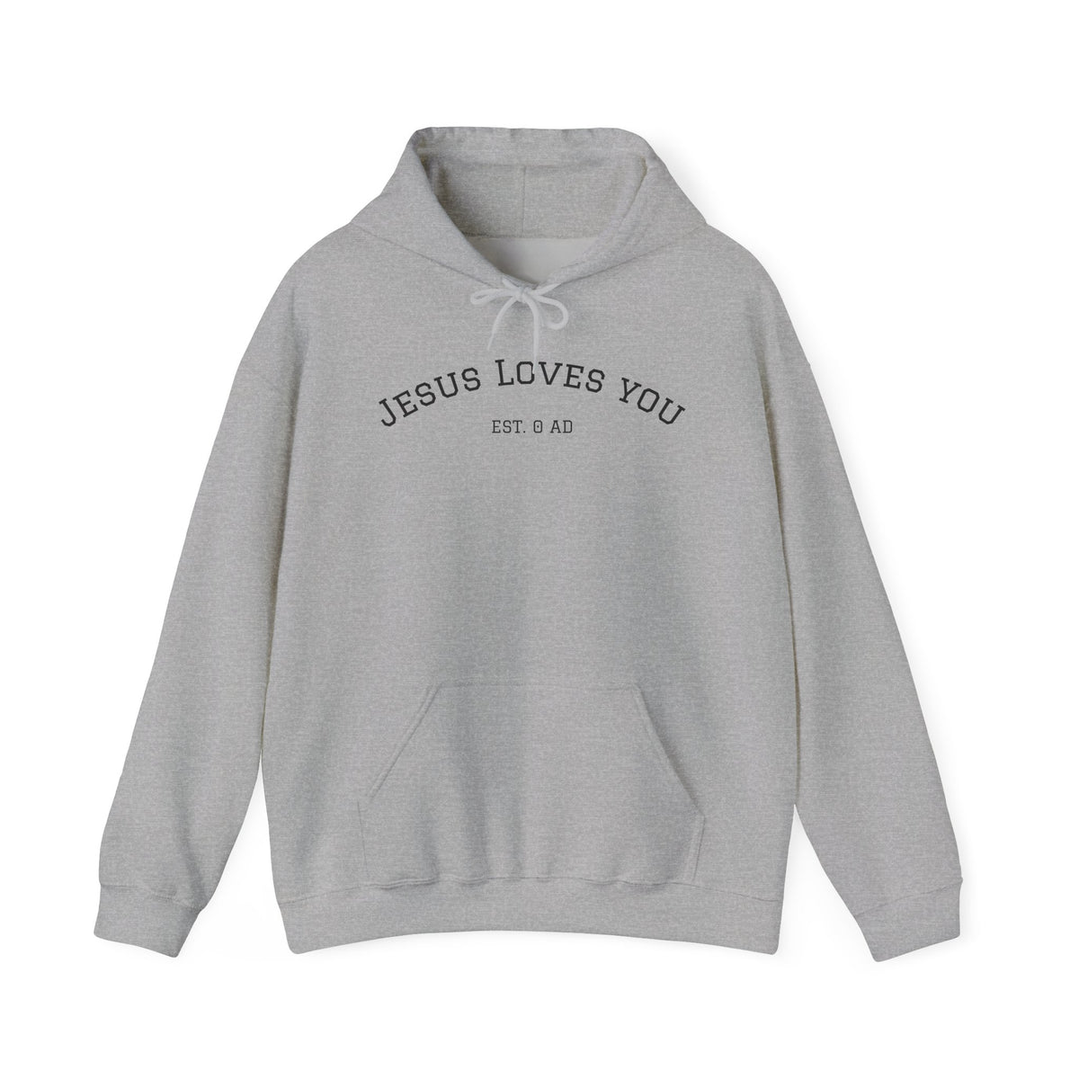 Jesus Loves You Hoodie — Minimal Christian Faith Pullover