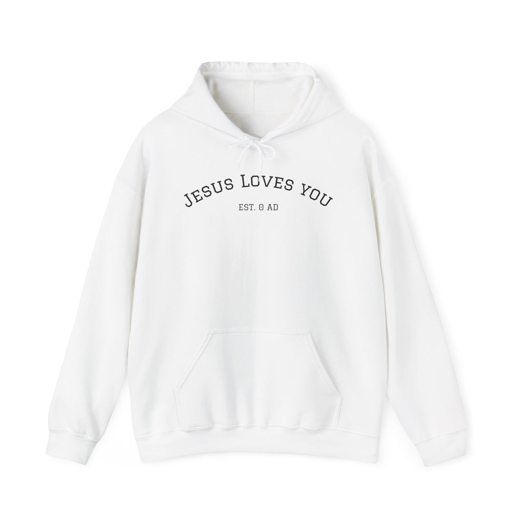 Jesus Loves You Hoodie — Minimal Christian Faith Pullover