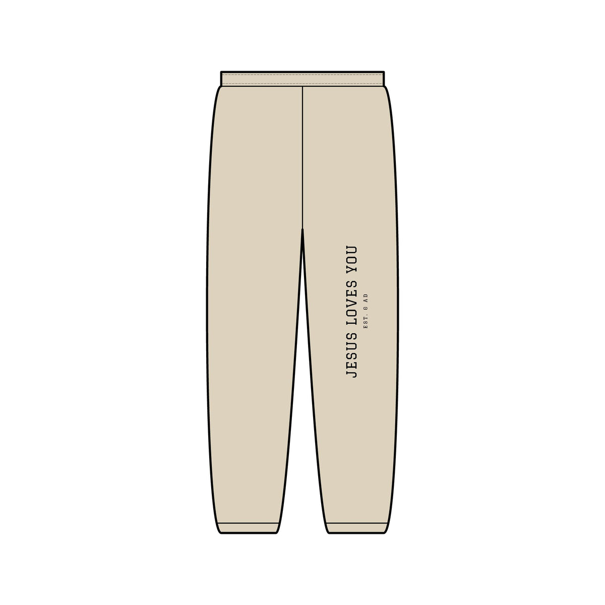 Jesus Loves You Sweatpants | Est. 0 AD Christian Joggers, Unisex