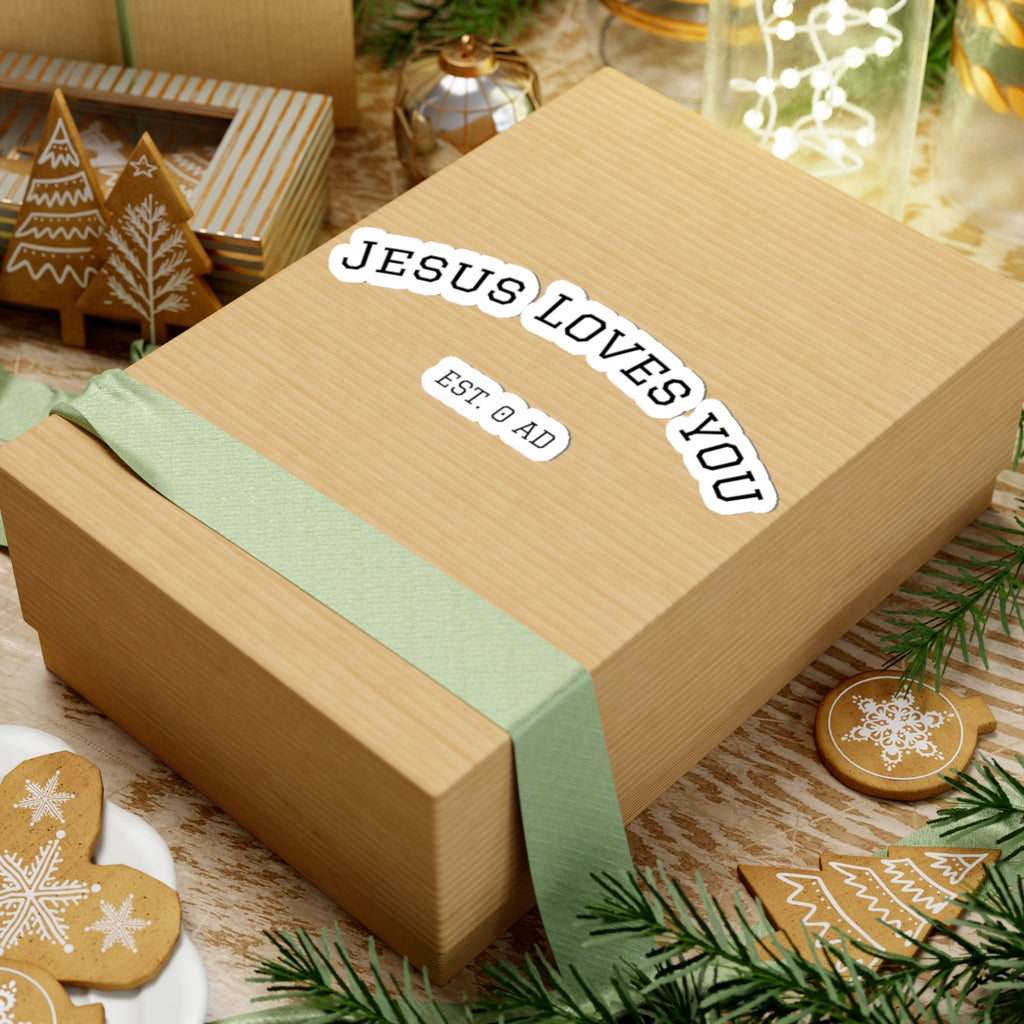 Jesus Loves You Est. 0 AD Christian Kiss-Cut Sticker