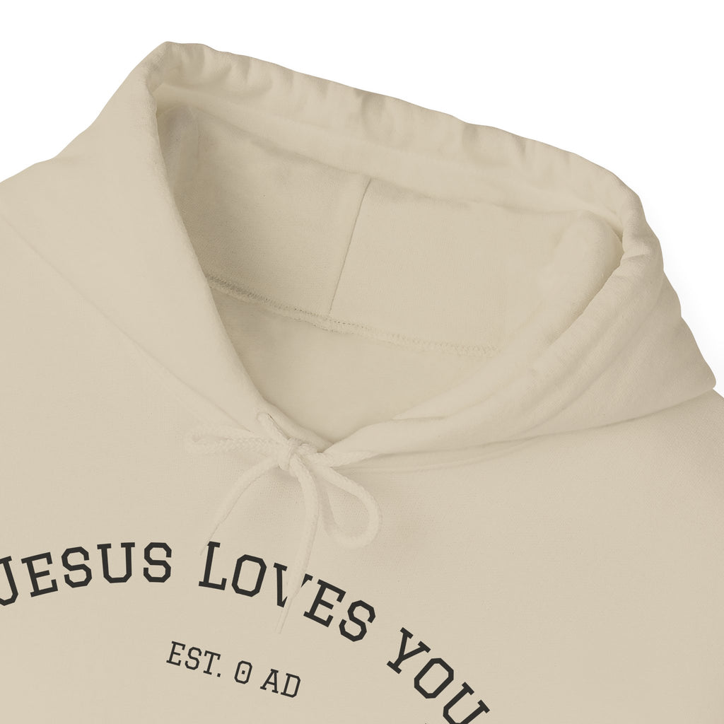 Jesus Loves You Hoodie — Minimal Christian Faith Pullover
