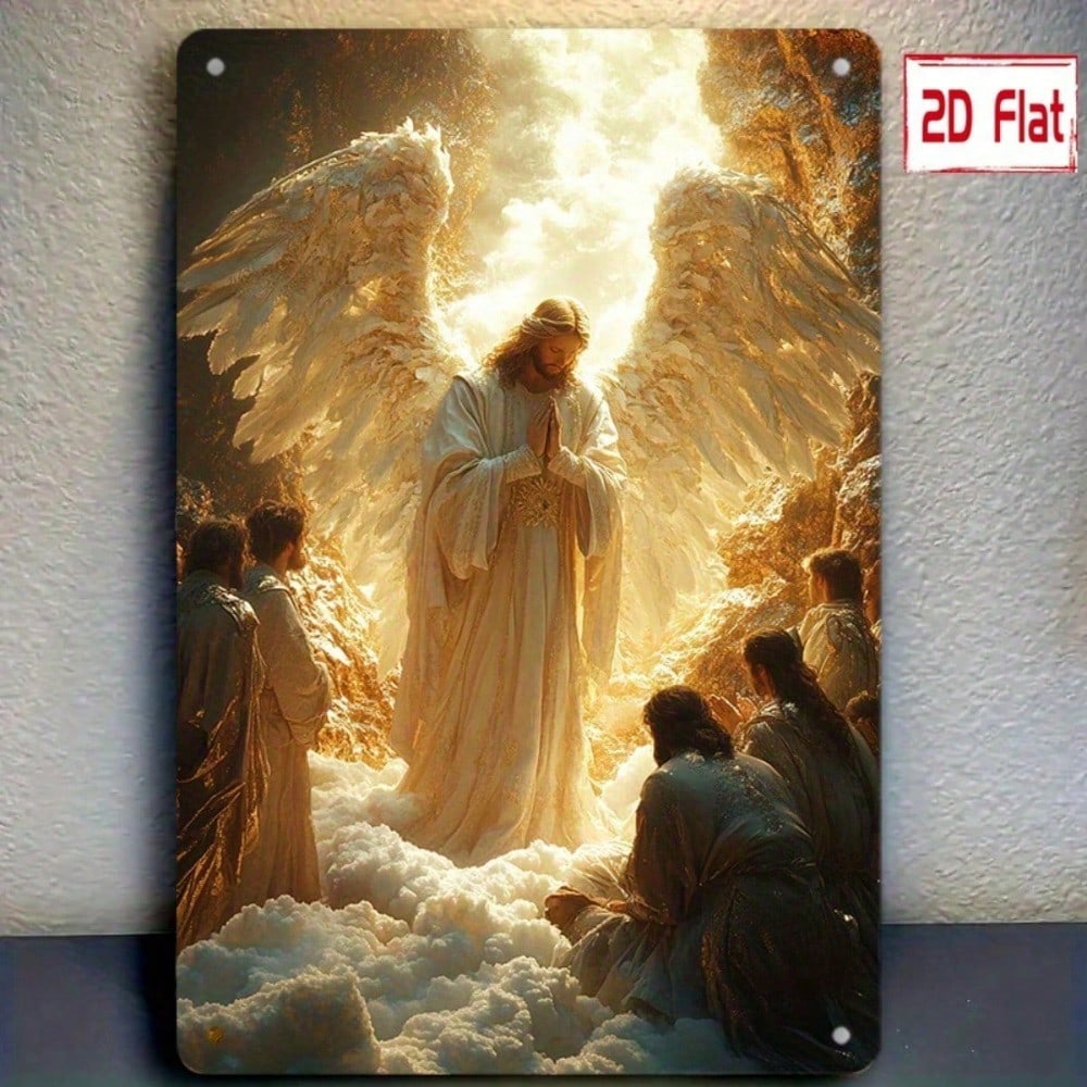 Angel prayer tin wall sign, 20 x 30 cm – front
