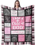 I Am A Child Of God pink scripture throw blanket – full blanket