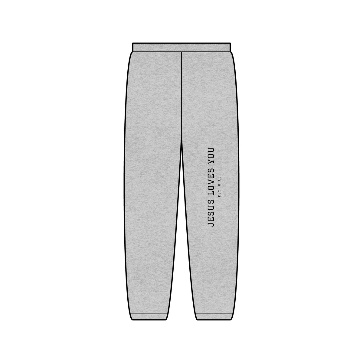 Jesus Loves You Sweatpants | Est. 0 AD Christian Joggers, Unisex