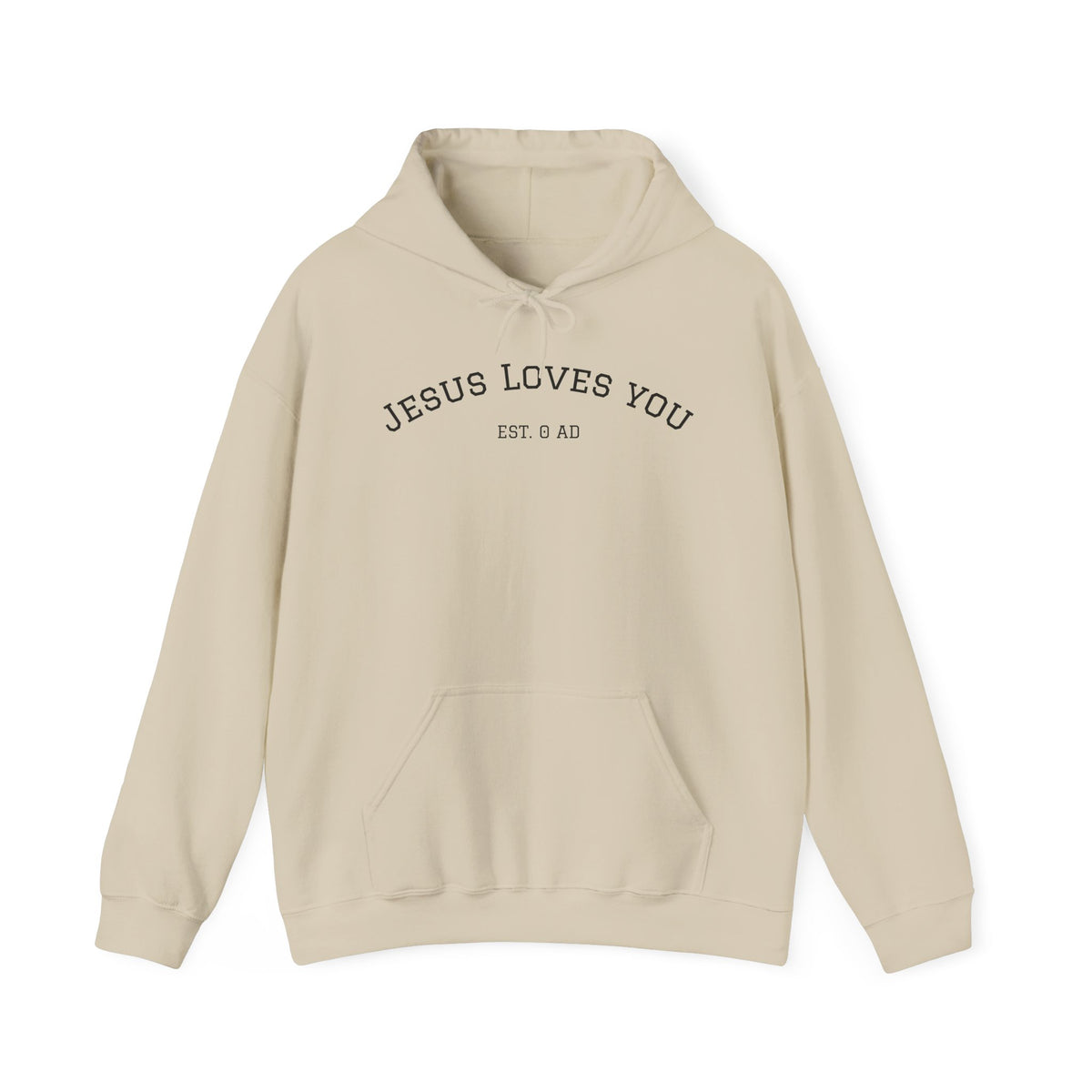 Jesus Loves You Hoodie — Minimal Christian Faith Pullover