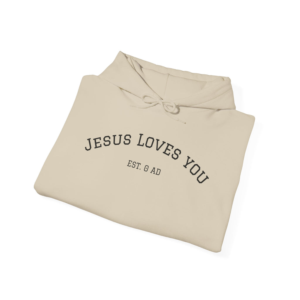 Jesus Loves You Hoodie — Minimal Christian Faith Pullover