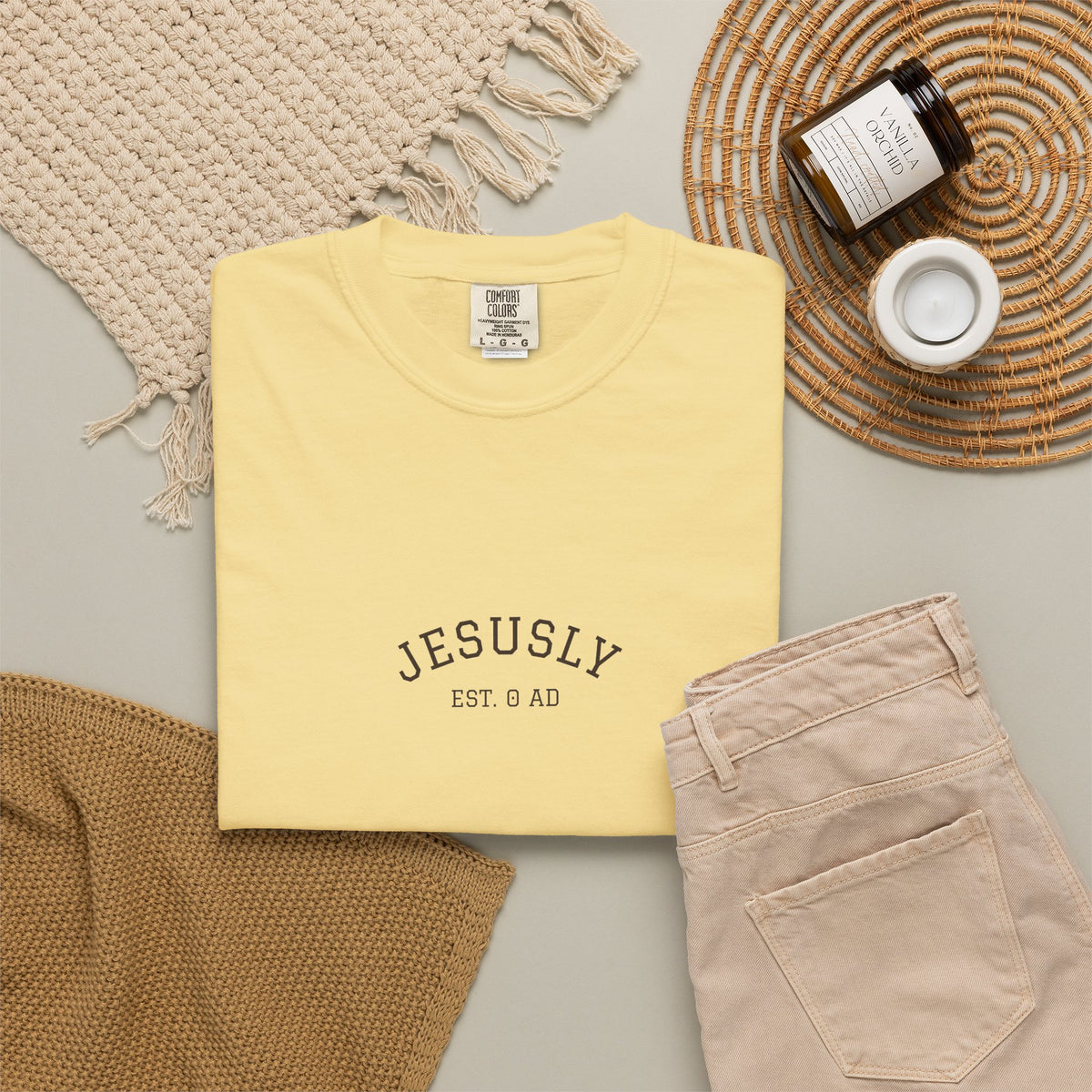 His Mercies Are New Every Morning Back Print Tee | Comfort Colors Christian Shirt