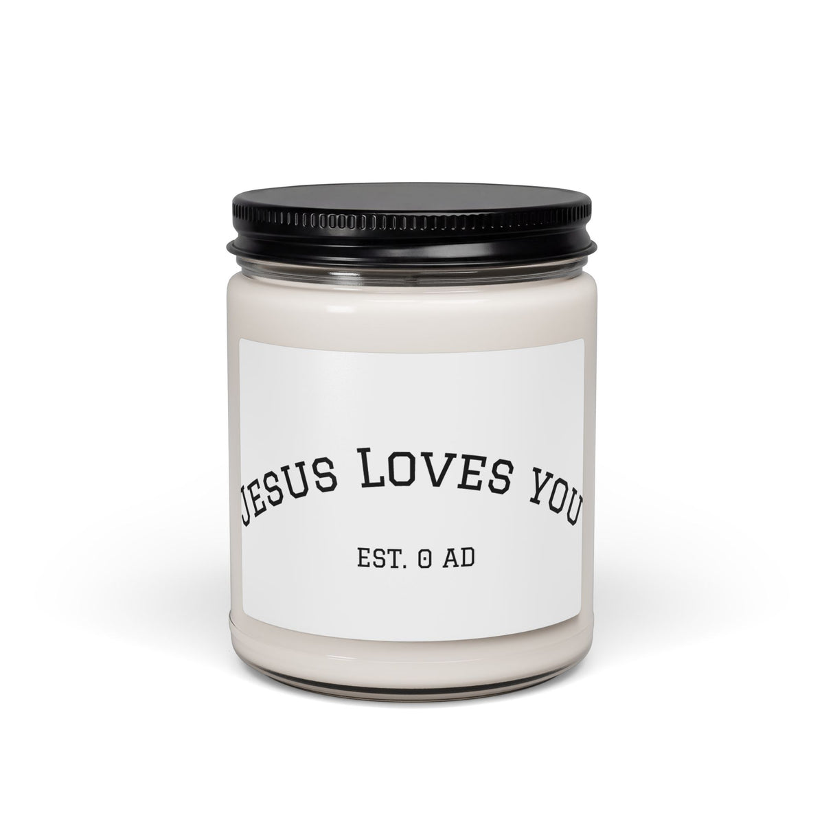 Scented Soy Candle — "Jesus Loves You" 9oz Inspirational Jar Candle