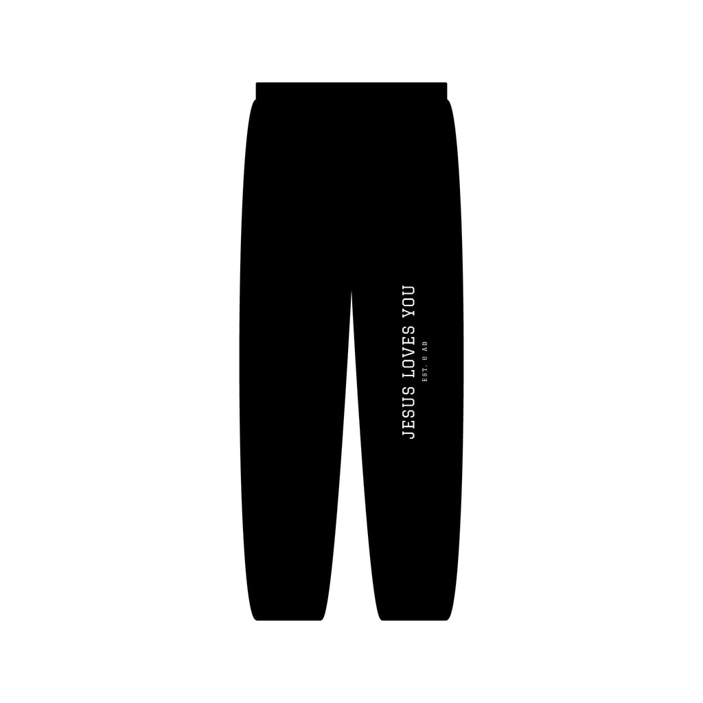 Jesus Loves You Sweatpants | Est. 0 AD Christian Joggers, Unisex