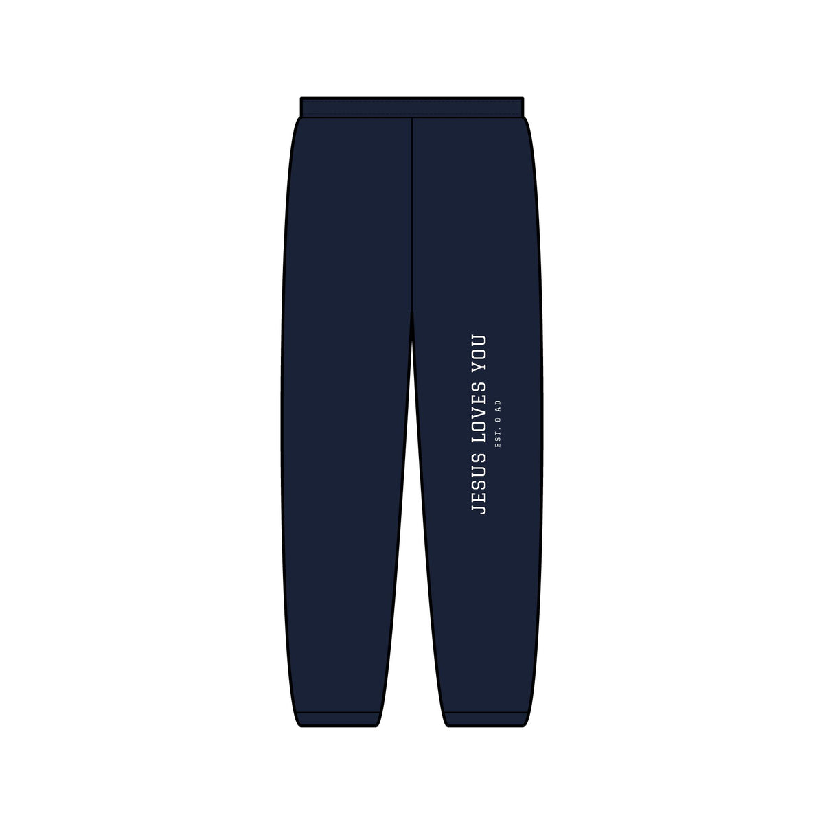 Jesus Loves You Sweatpants | Est. 0 AD Christian Joggers, Unisex