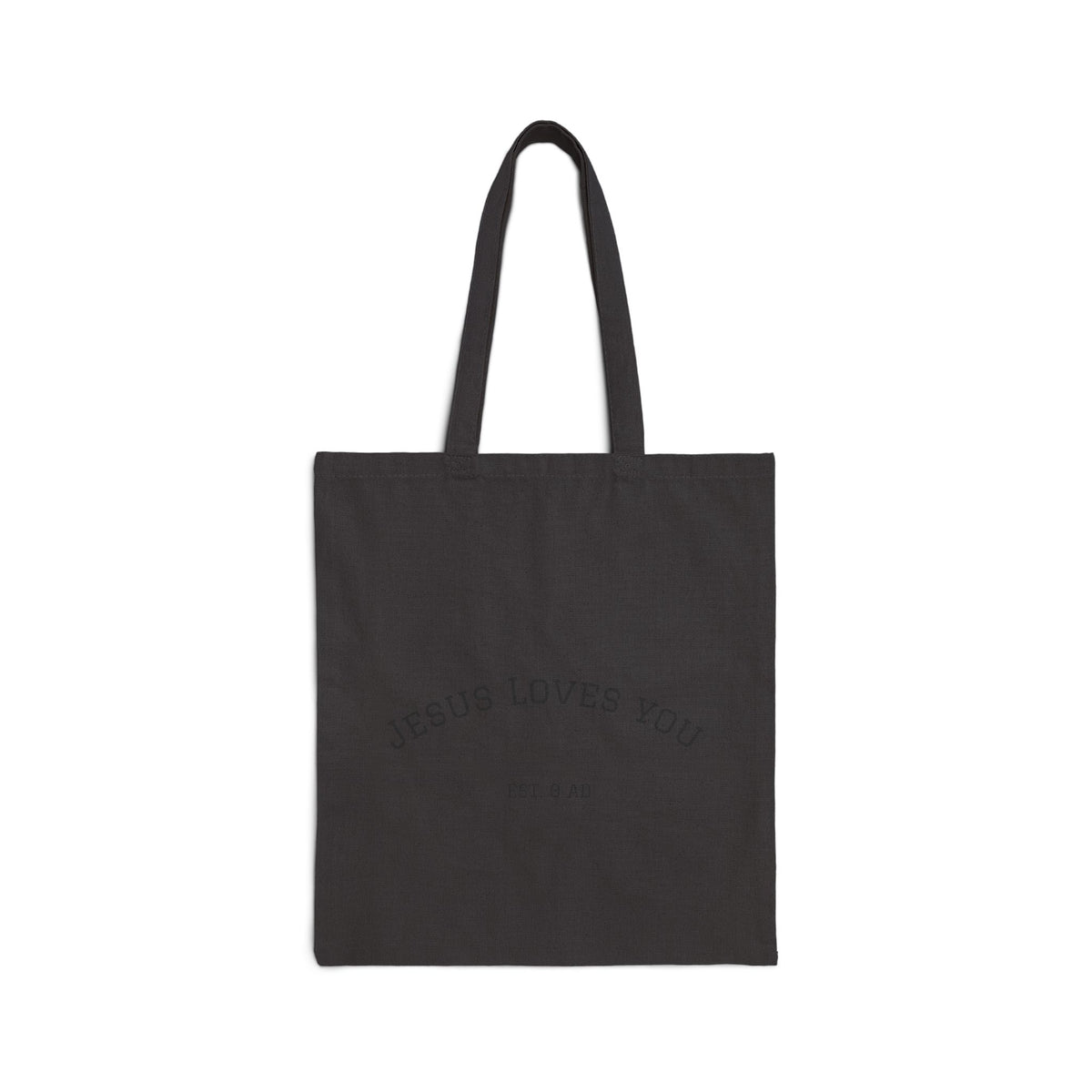 Jesus Loves You Cotton Canvas Tote Bag — Inspirational Faith Grocery & Everyday Shopper