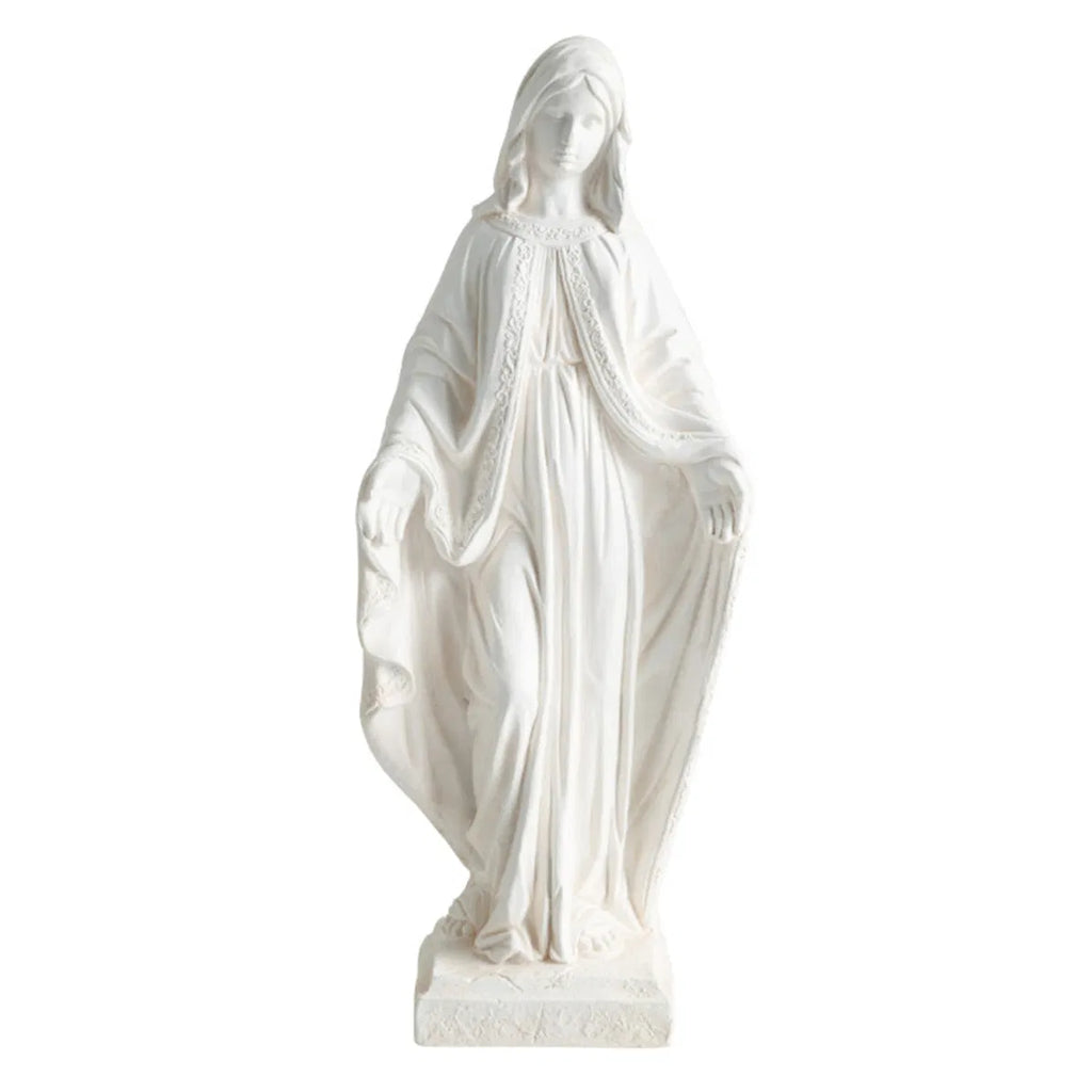 31.5 inch white Virgin Mary garden statue – front view