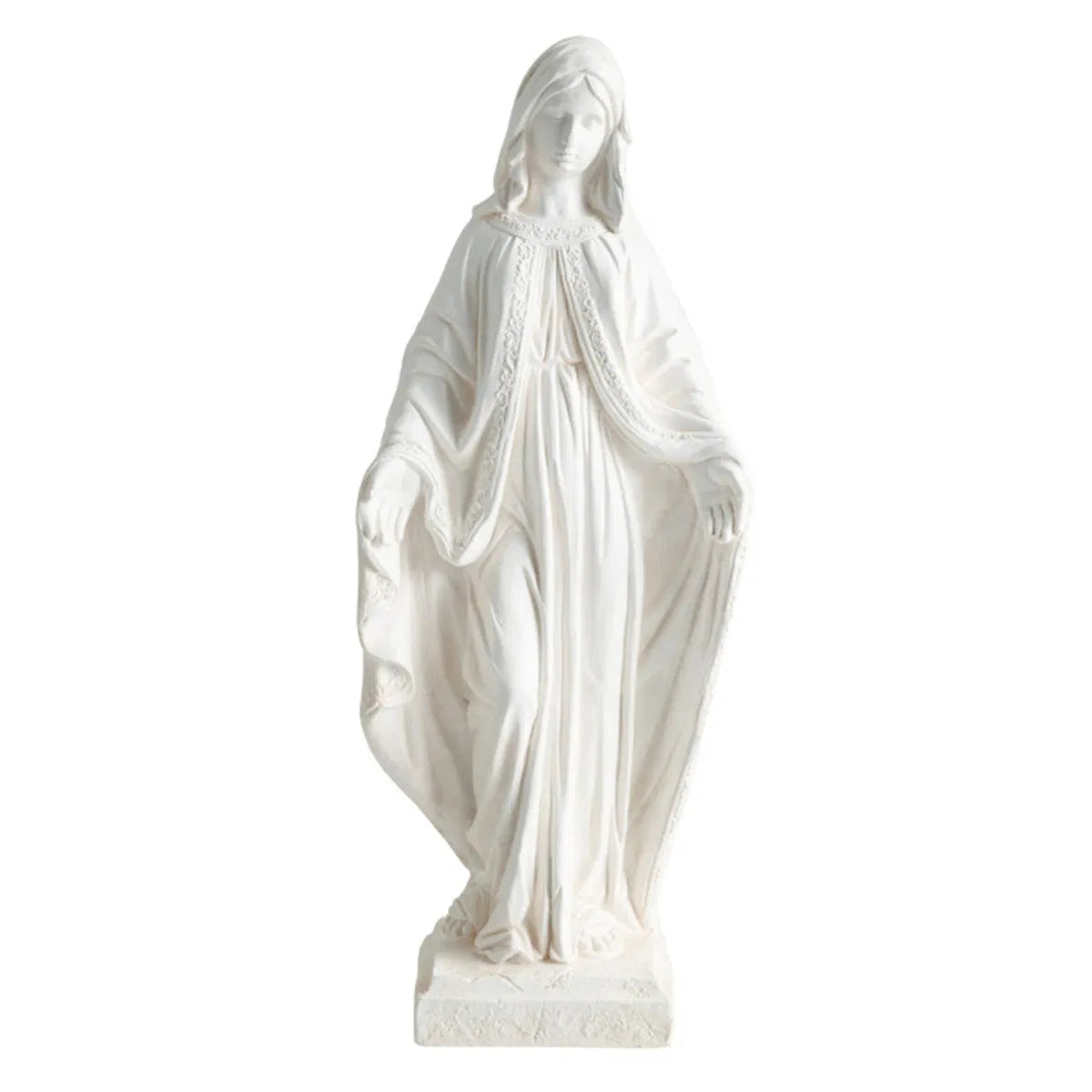 31.5 inch white Virgin Mary garden statue – front view